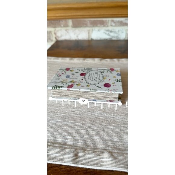 Versa Botany Decorative Box Hidden Storage Book Canvas Wood Set of 2 Floral - Picture 13 of 14
